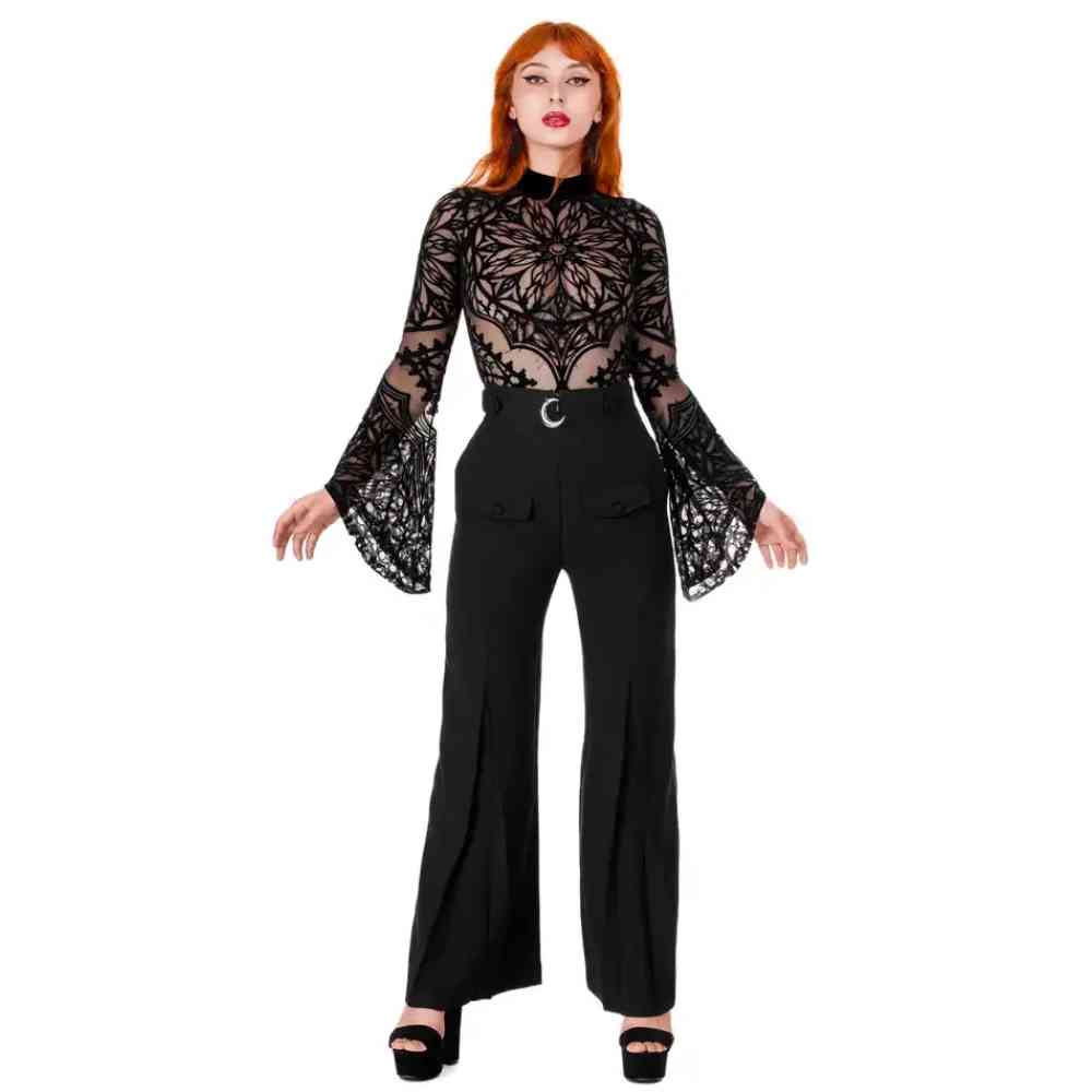 Restyle - Loretta Crescent Sky High Pants - Black